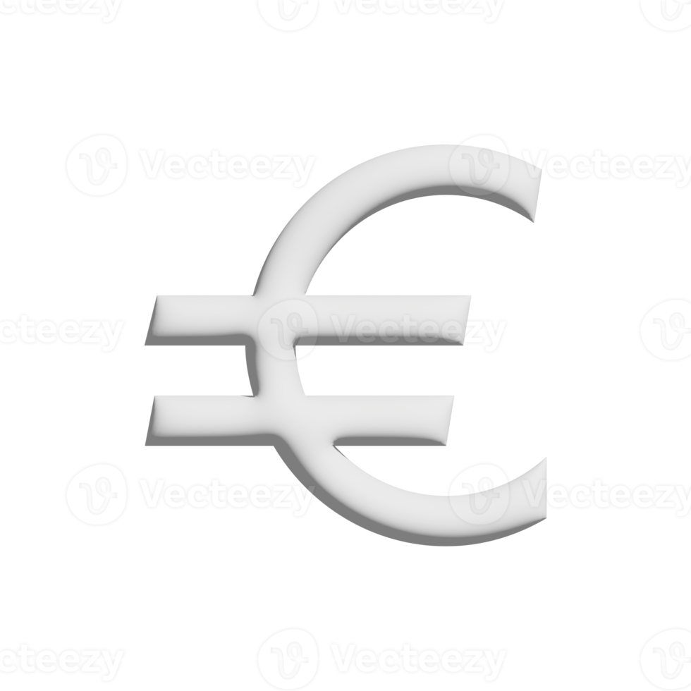 euro ikon 3d design för Ansökan och hemsida presentation png