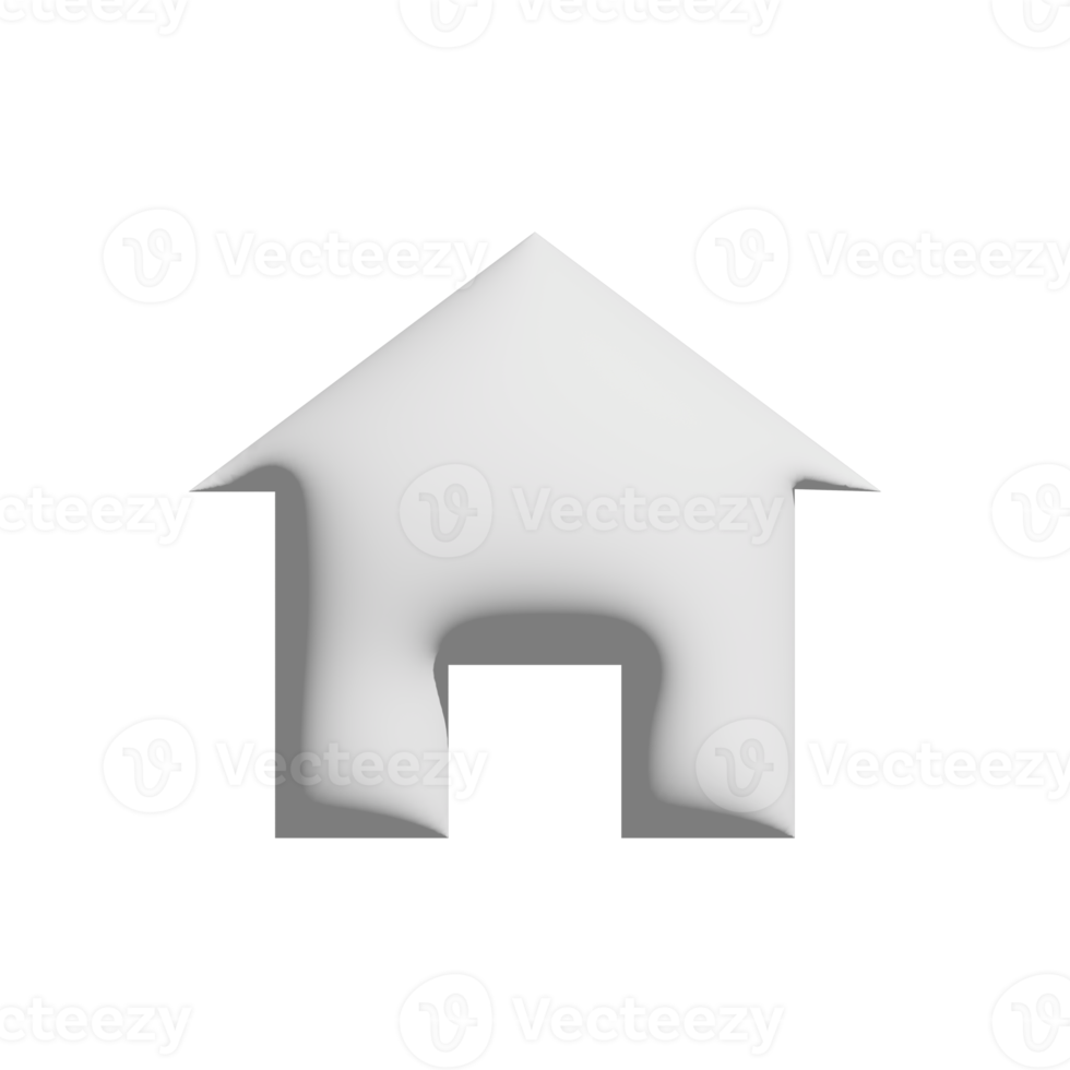 Home-Symbol 3D-Design für Anwendungs- und Website-Präsentation png