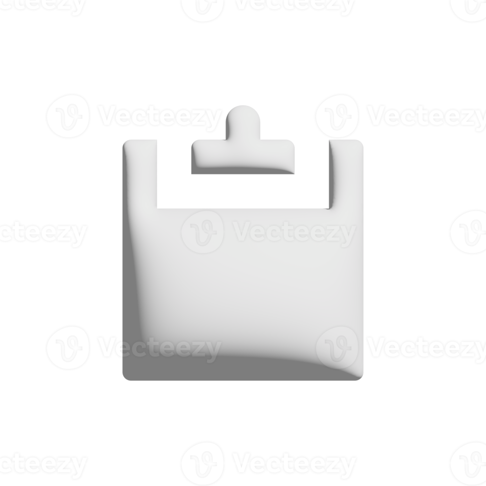 clipboard icon 3d design for application and website presentation png