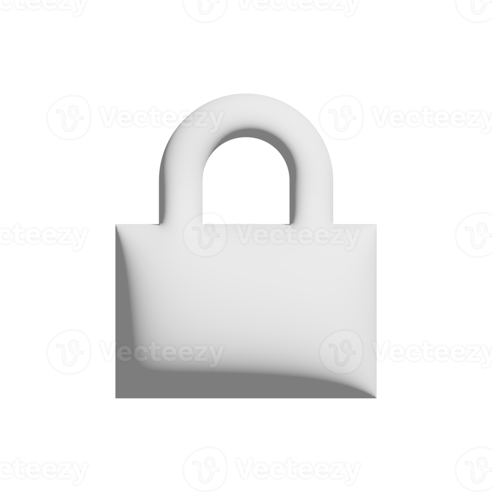 lock locked icon 3d design for application and website presentation png