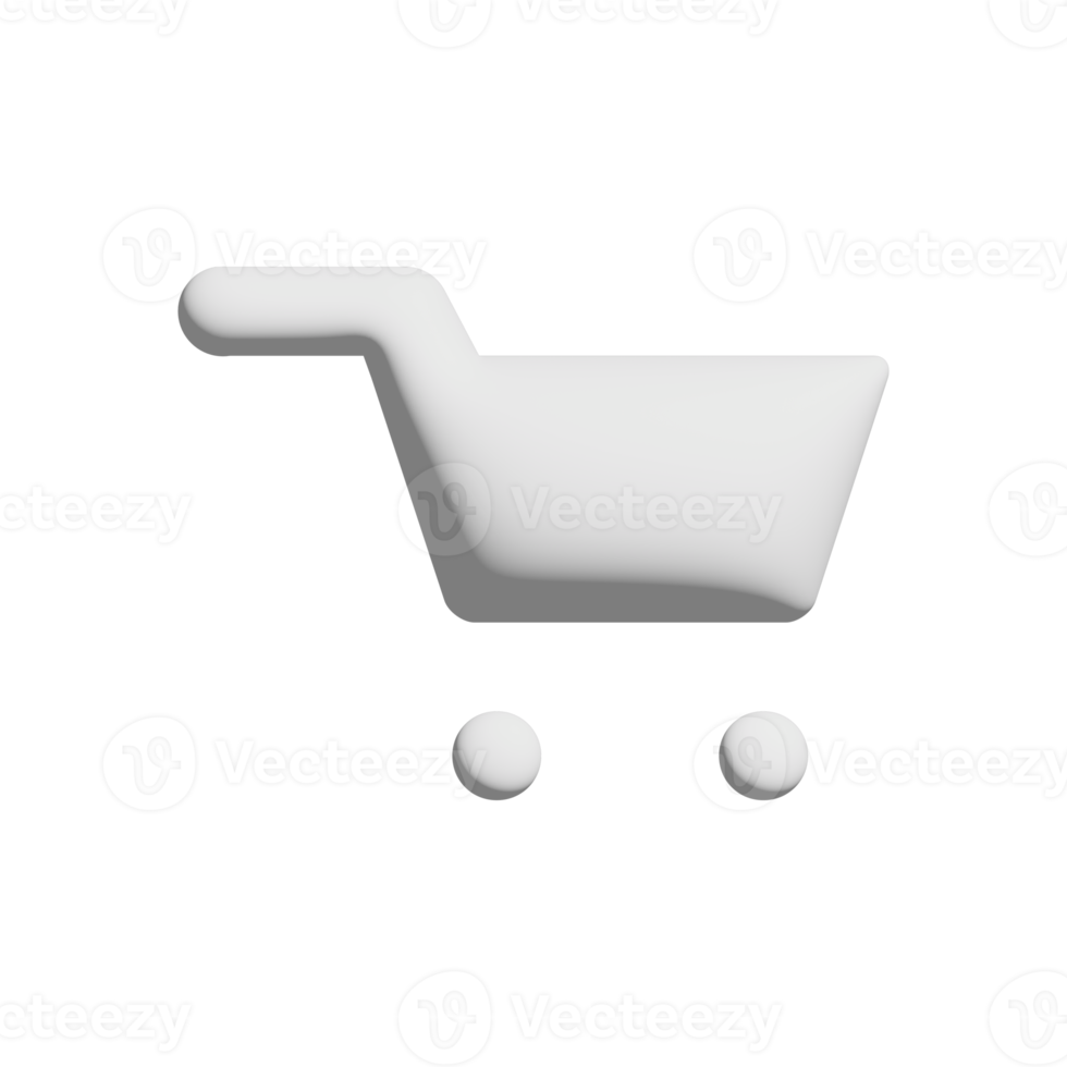cart icon 3d design for application and website presentation png