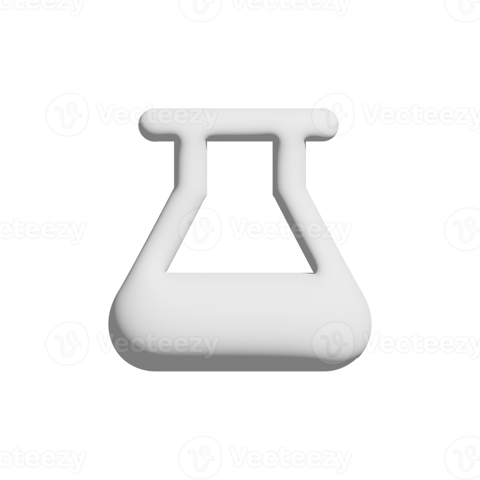 icono de vaso de precipitados diseño 3d para presentación de aplicaciones y sitios web png