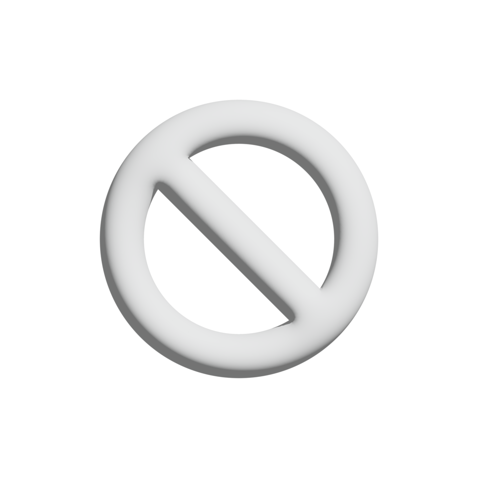stop icon 3d design for application and website presentation png