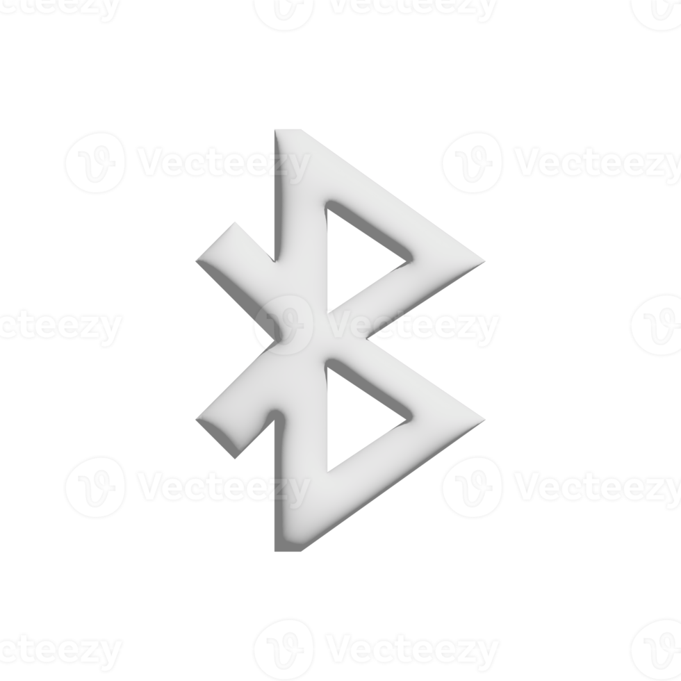 bluetooth icon 3d design for application and website presentation png