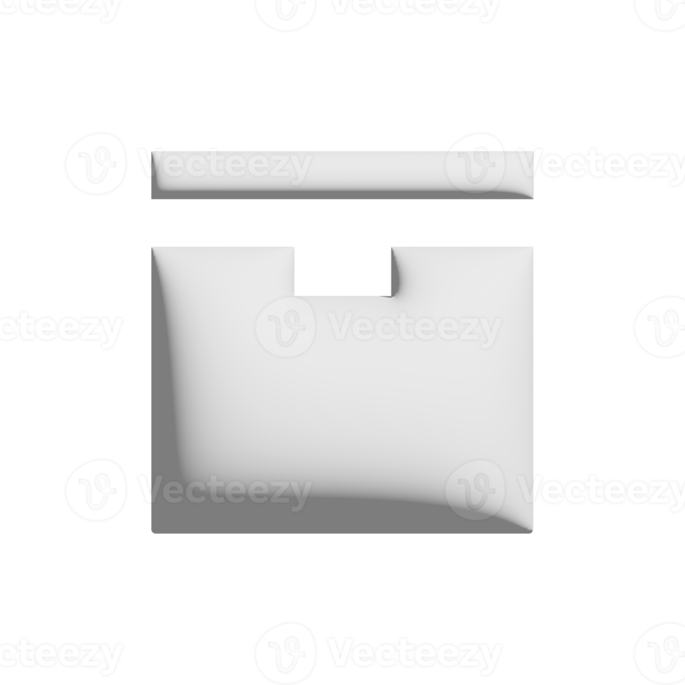 låda ikon 3d design för Ansökan och hemsida presentation png