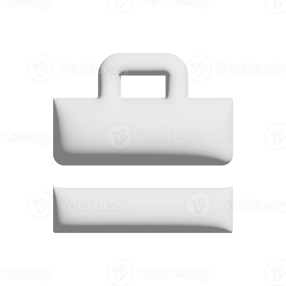 briefcase icon 3d design for application and website presentation png