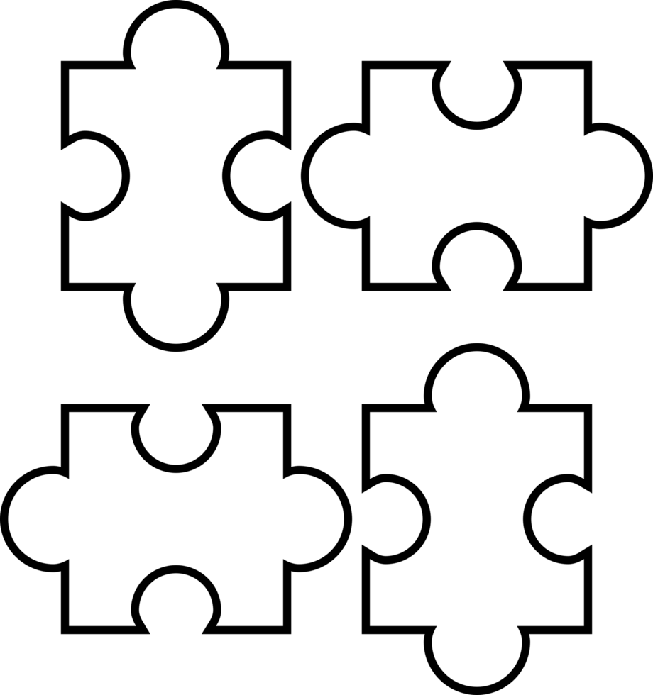 set of puzzle icons png
