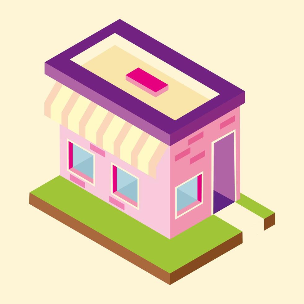 Candy house isometric vector