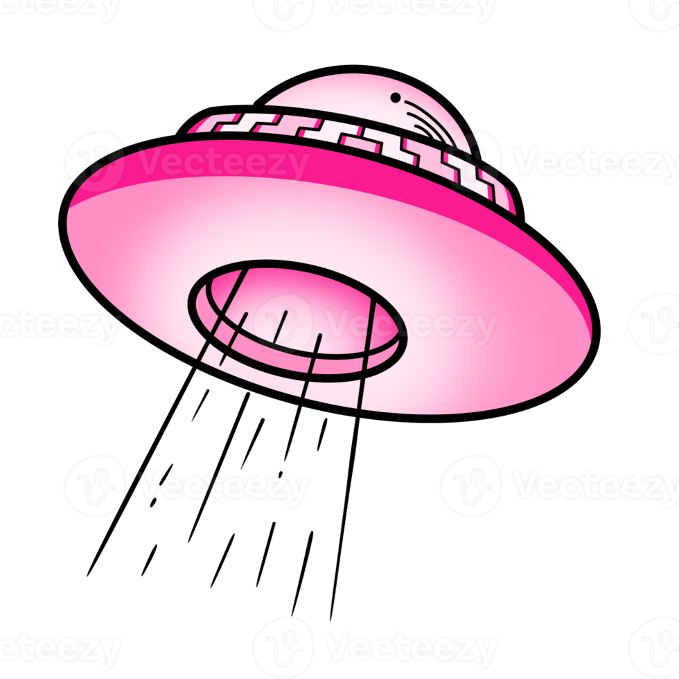 o ufo rosa png