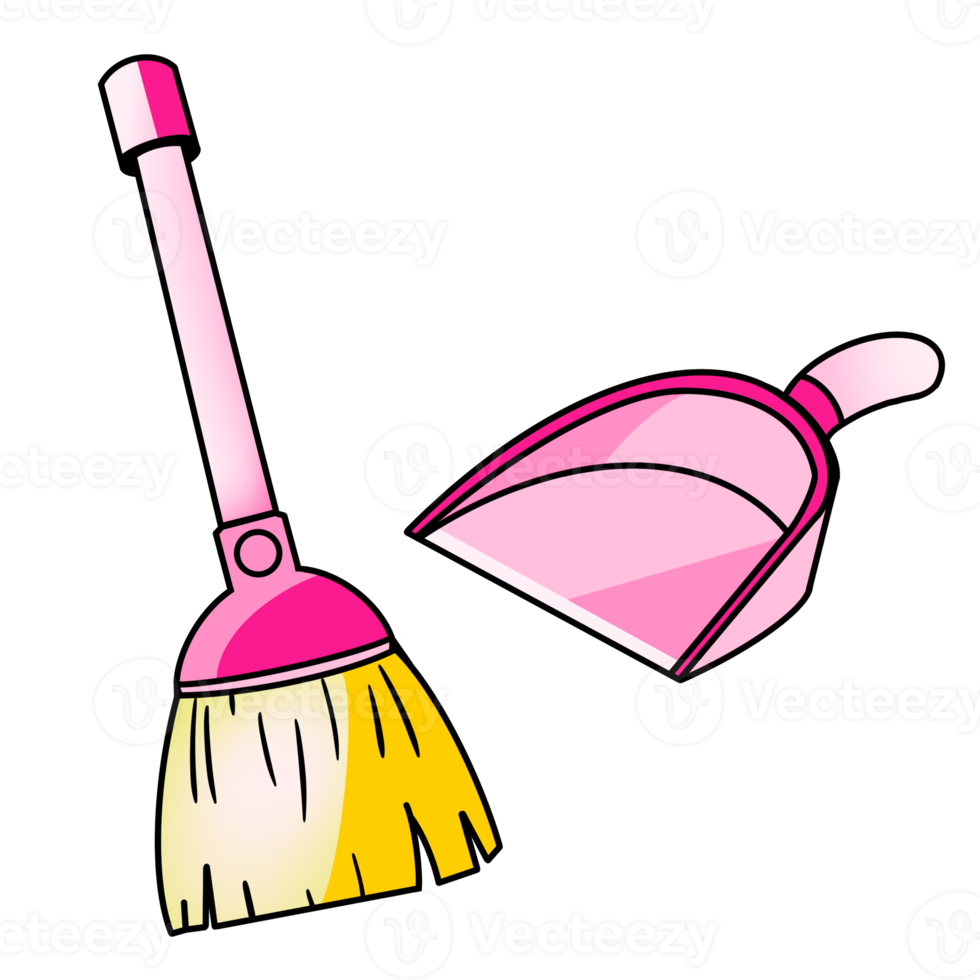 The broom and dustpan png