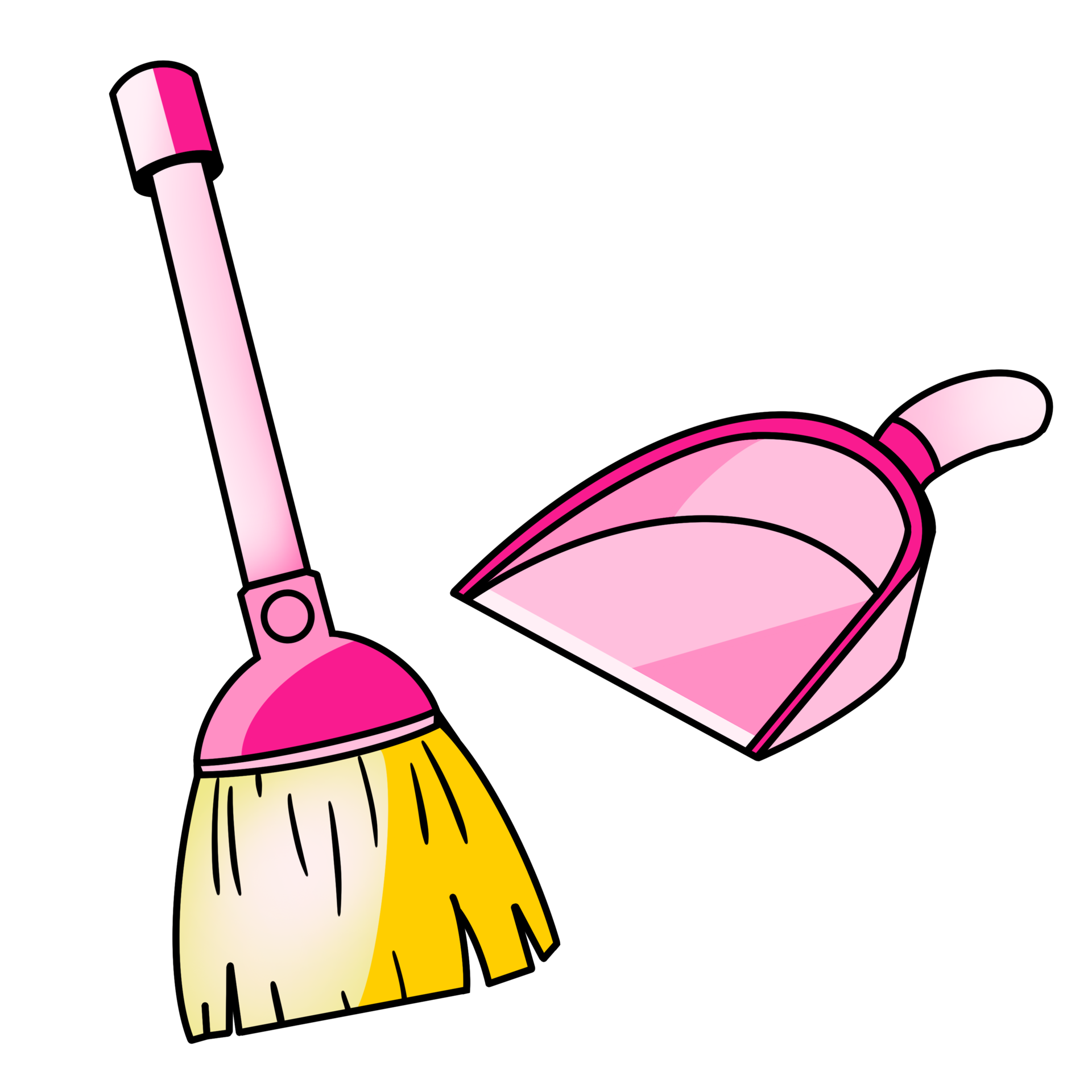 clipart broom and dustpan