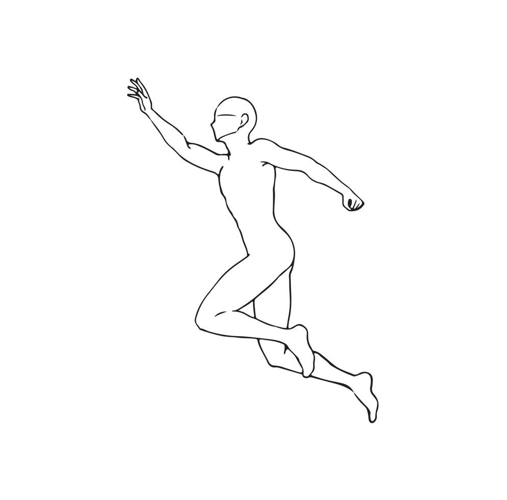 Sketch, Hand drawn, single line art use for logo poster and background vector