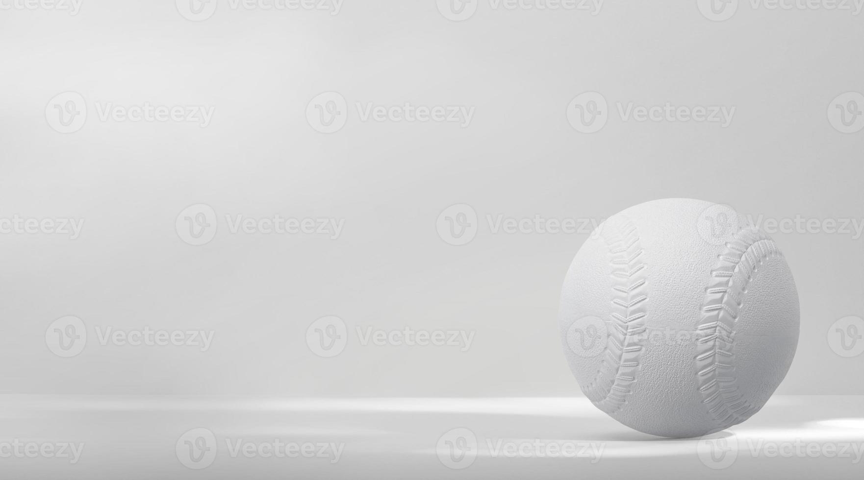 Baseball ball is on white background photo