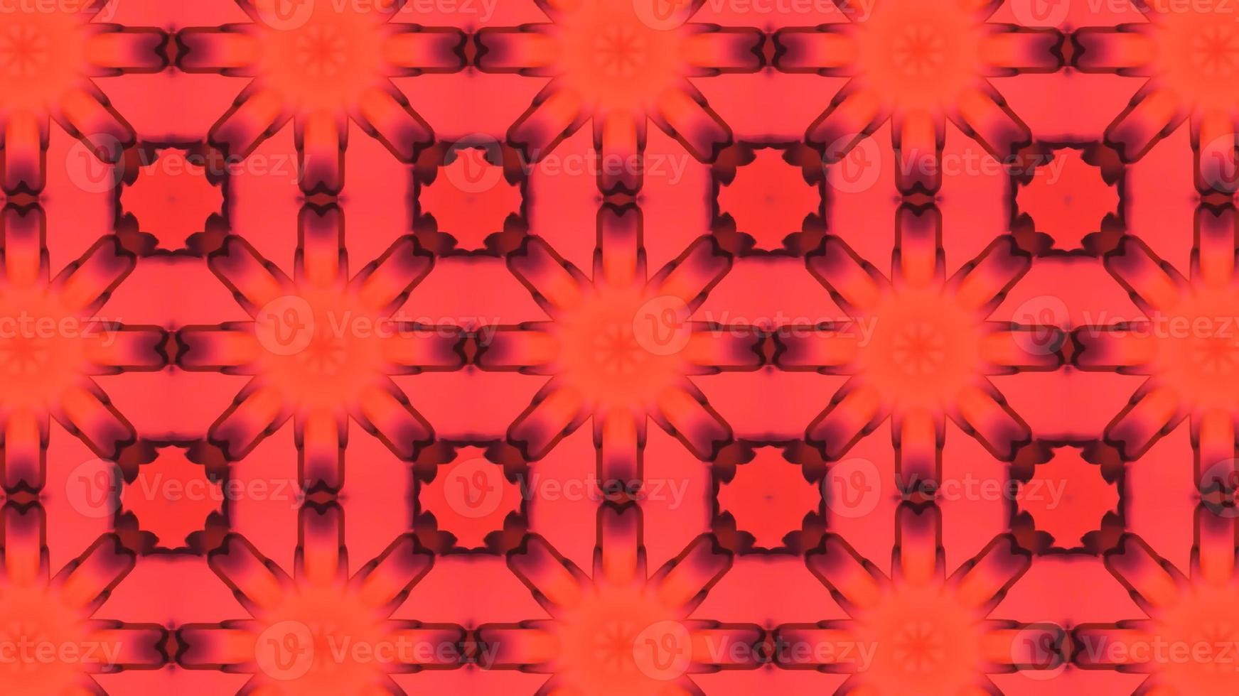 Digital Illustration Red Kaleidoscope Tiles Background photo