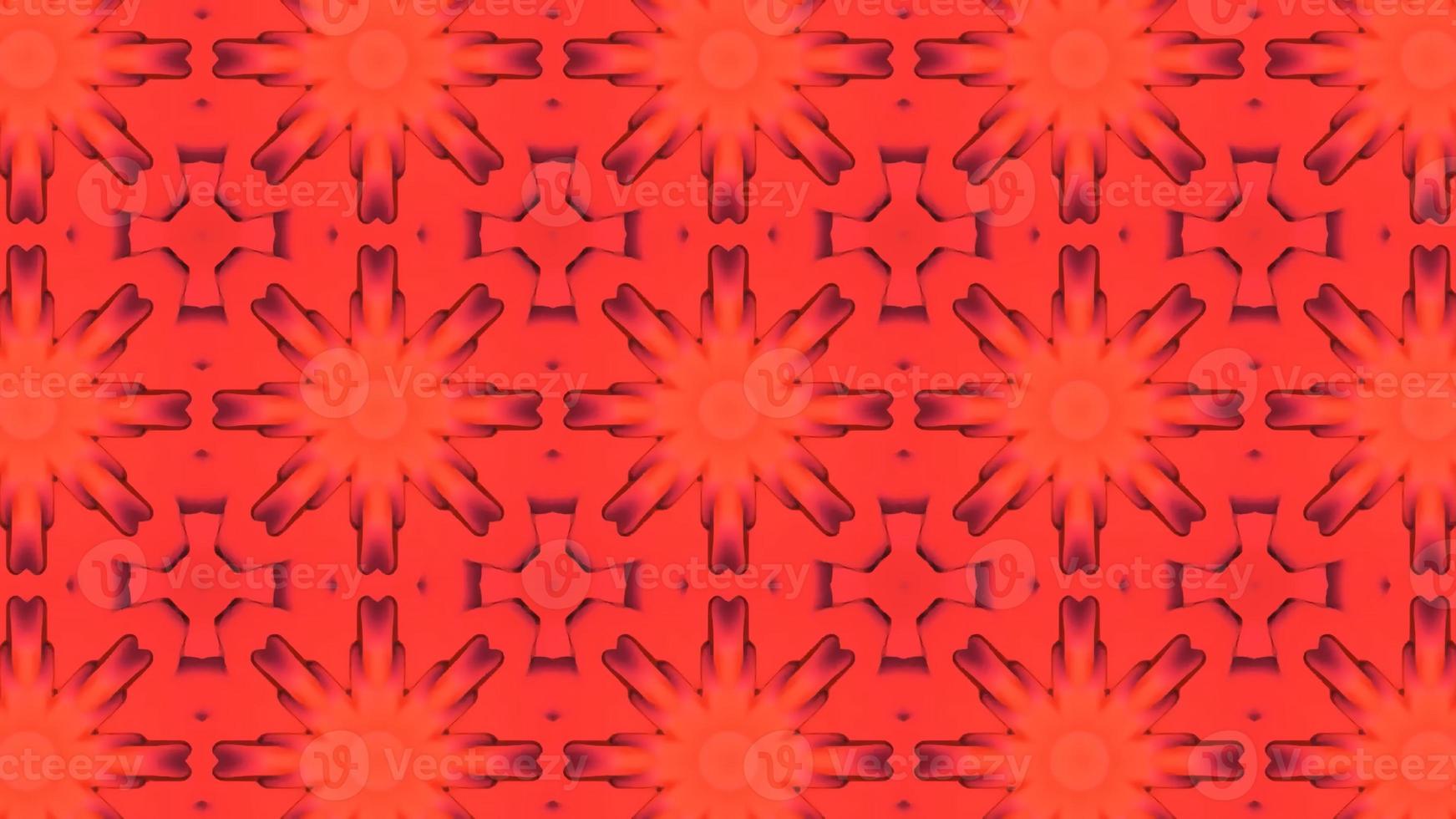 Digital Illustration Red Kaleidoscope Tiles Background photo