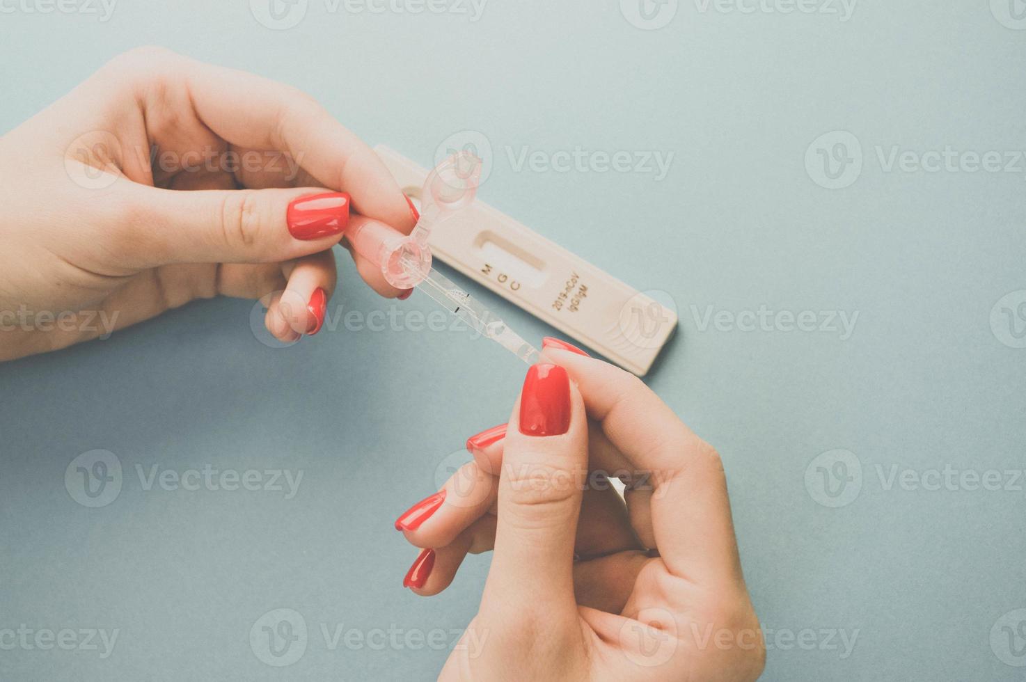 medical procedure. a drop of blood for the diagnosis of coronavirus