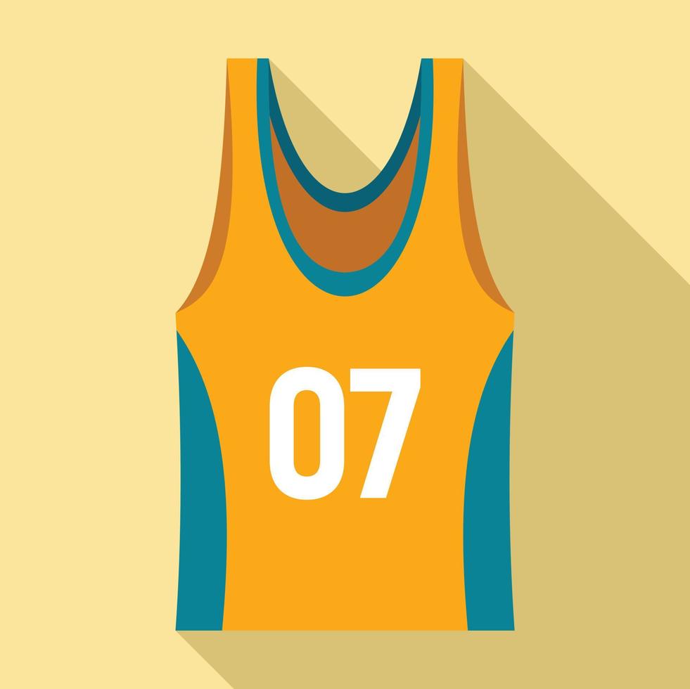Basketball vest icon, flat style vector