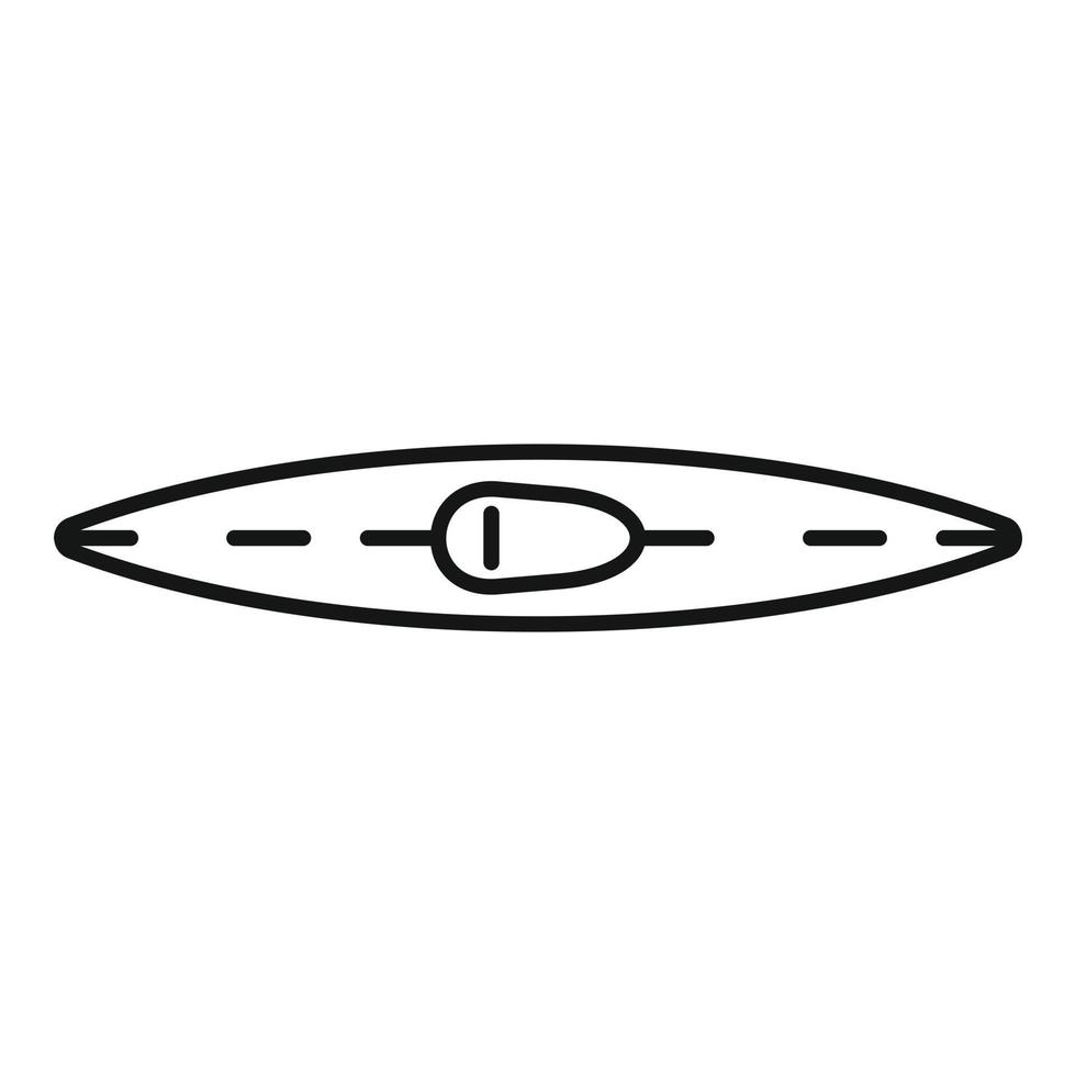 Rafting kayak icon, outline style vector