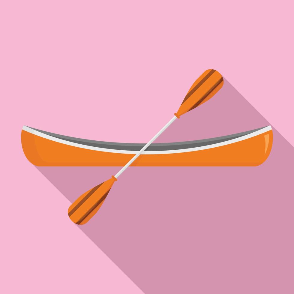 Kayak boat icon, flat style vector