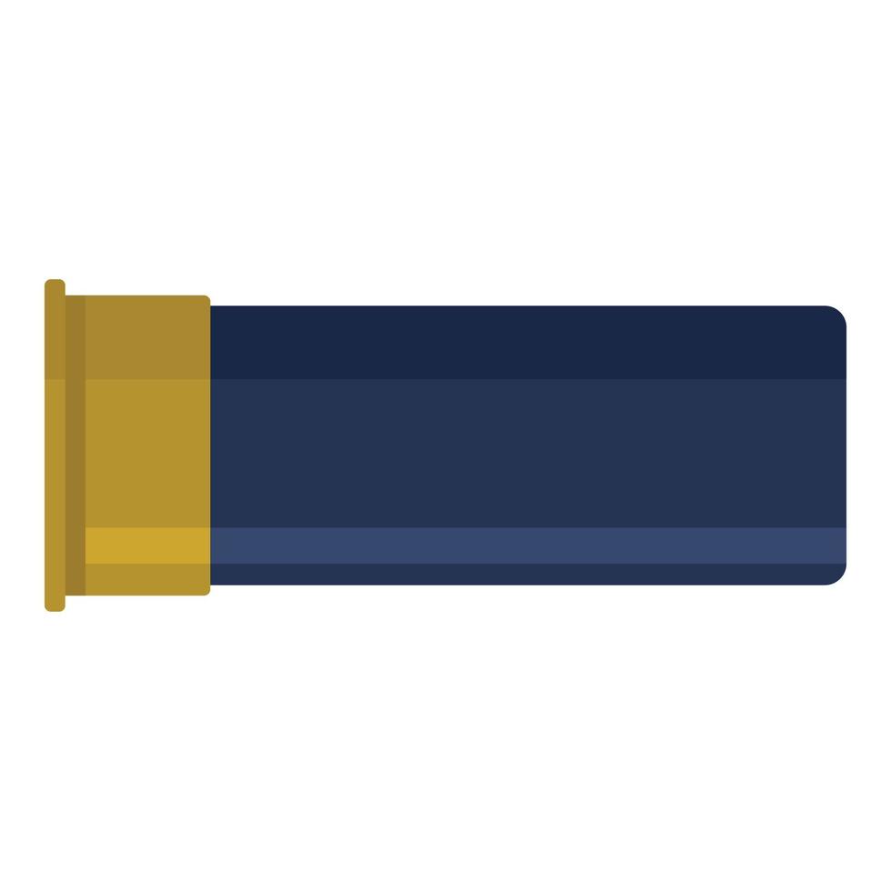 Empty cartridge shell icon, flat style vector