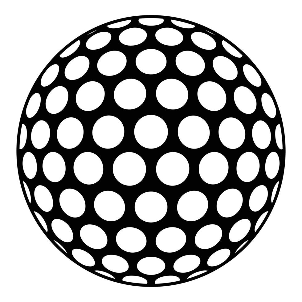 Golf ball icon, simple style vector