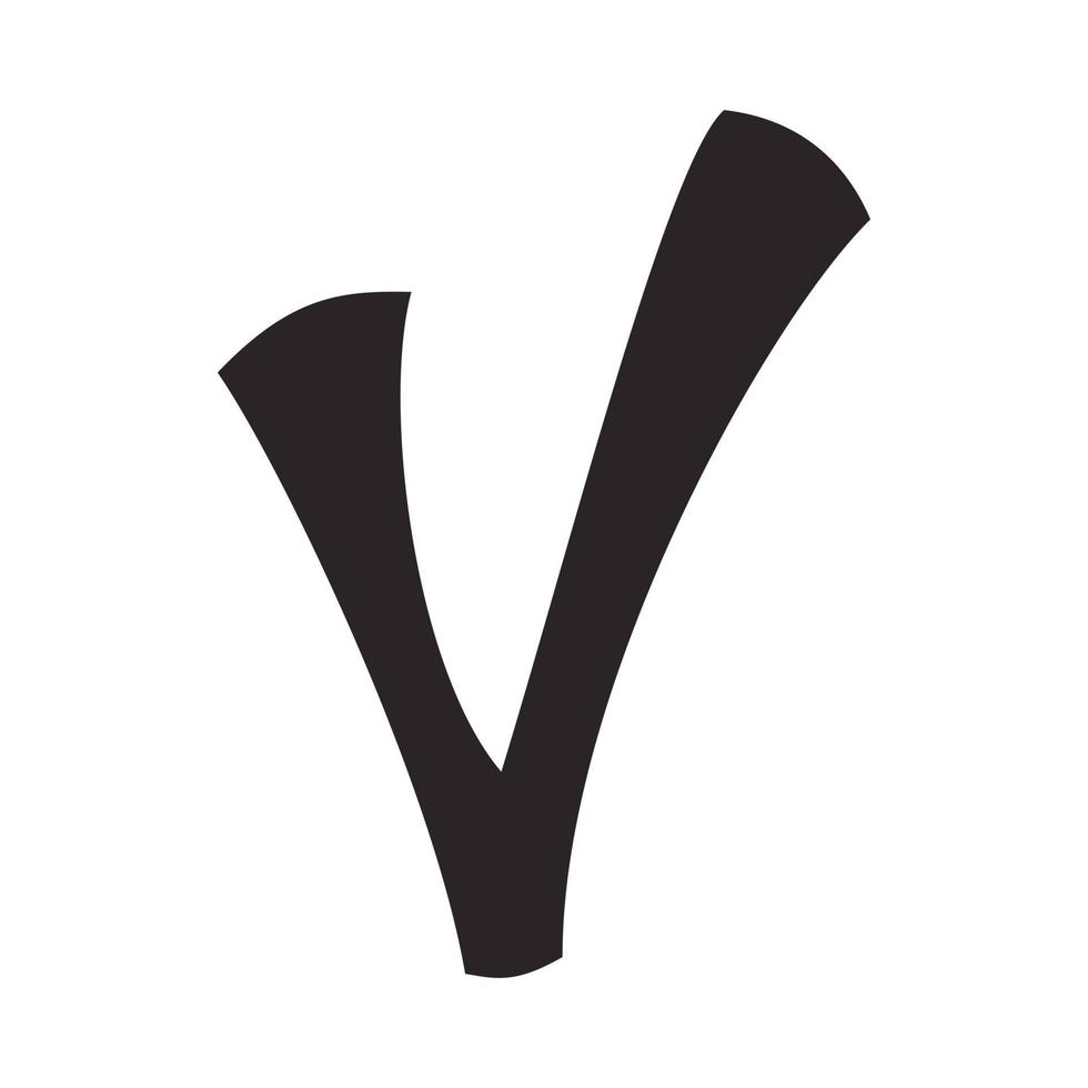 Checkmark icon, simple style vector