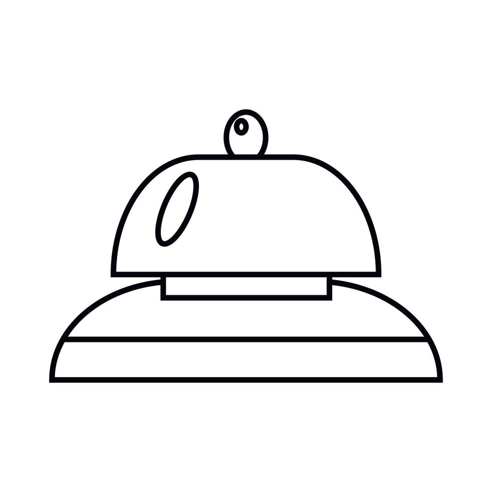 Call at reception icon, outline style vector