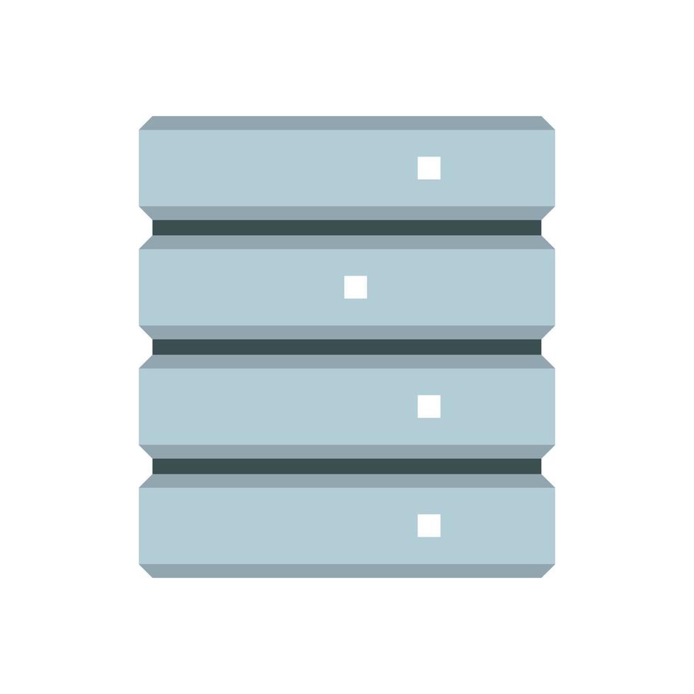 Database icon in flat style vector