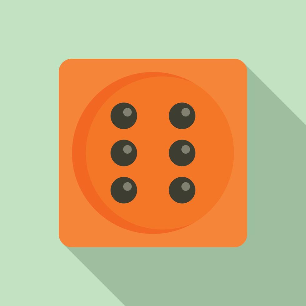 Dice icon, flat style vector