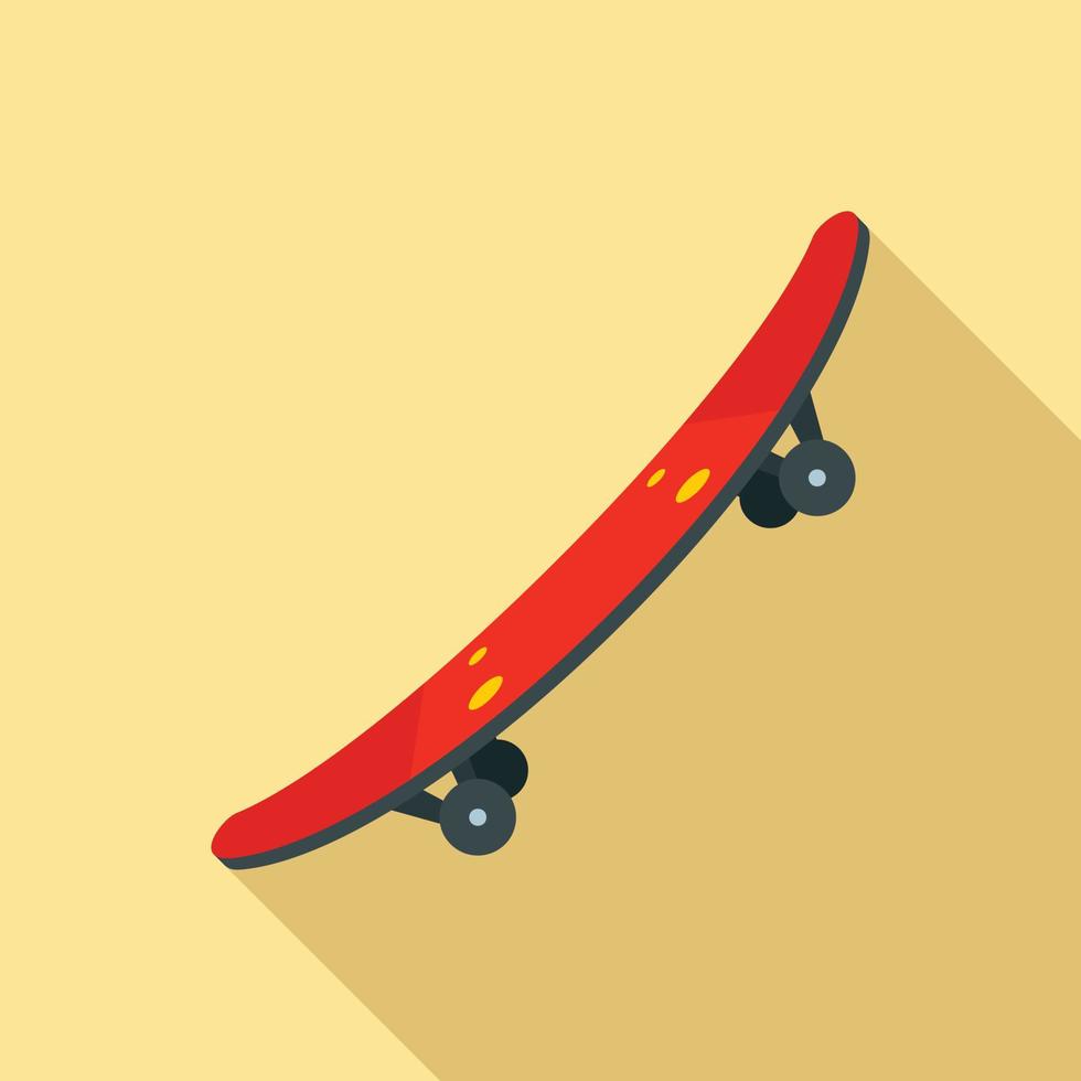 Kid skateboard icon, flat style vector