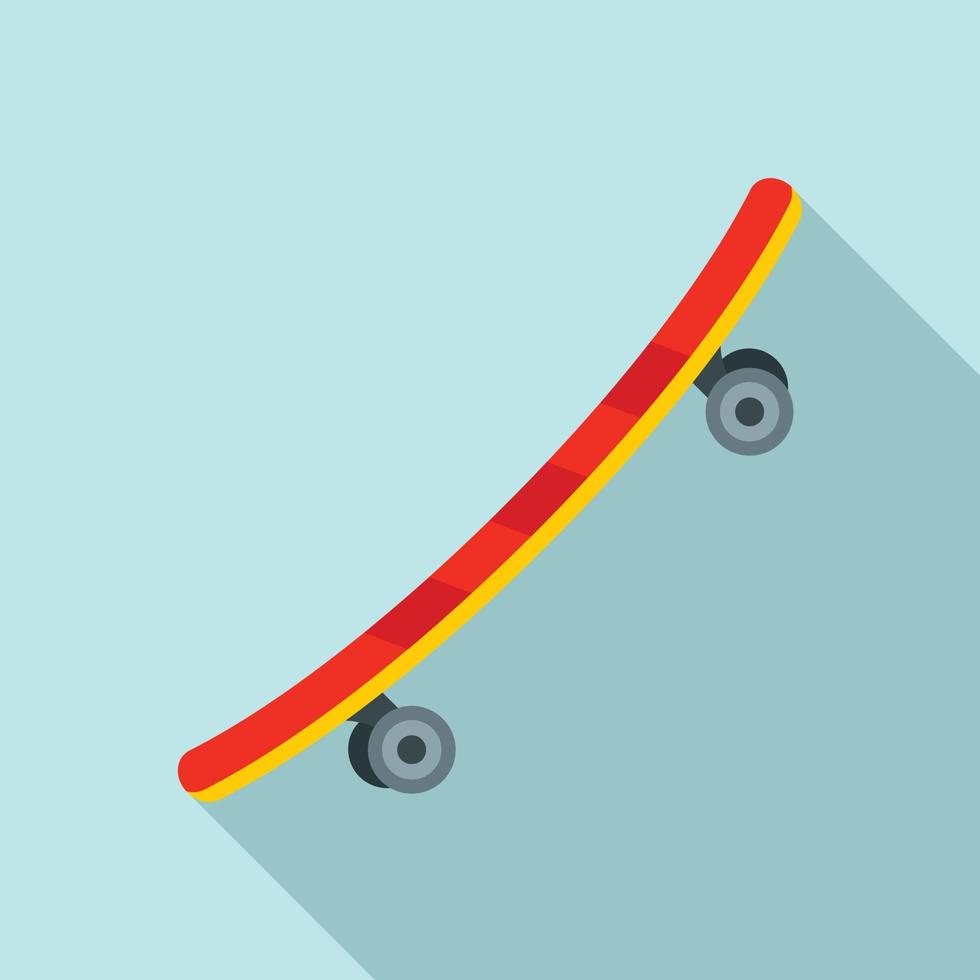 Recreation skateboard icon, flat style vector