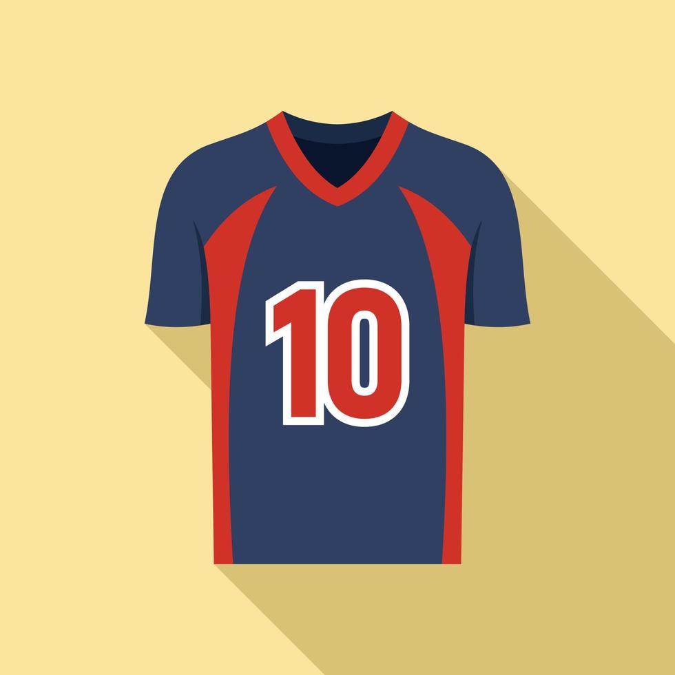 icono de camiseta de fútbol americano, estilo plano vector