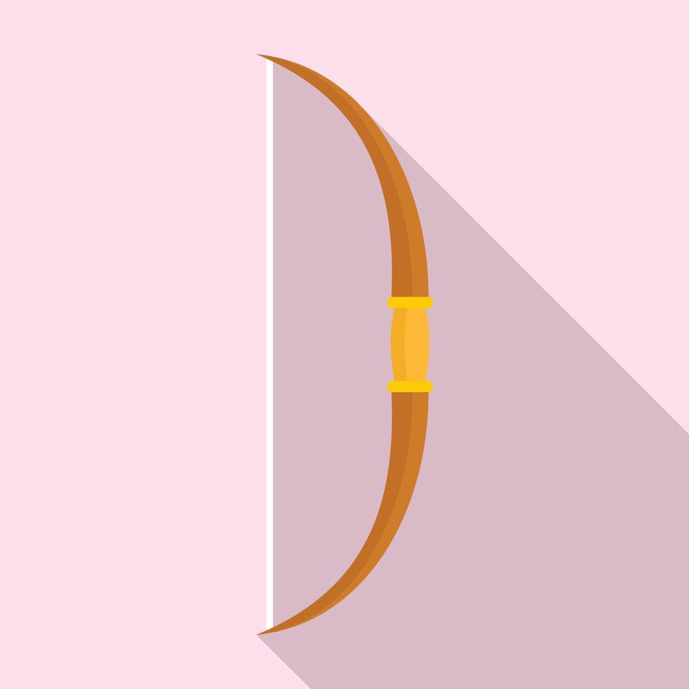Bow weapon icon, flat style vector