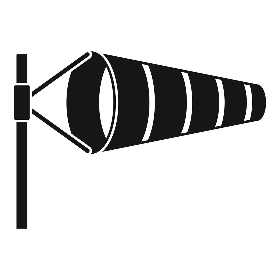 Wind direction icon, simple style vector