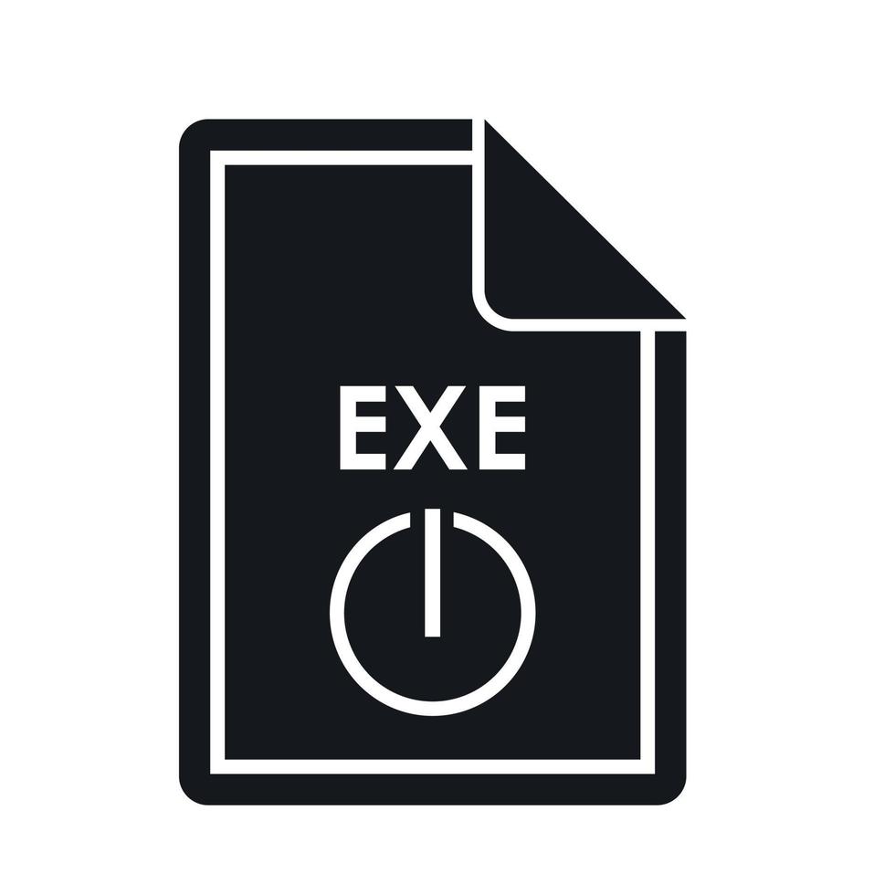 File EXE icon, simple style vector