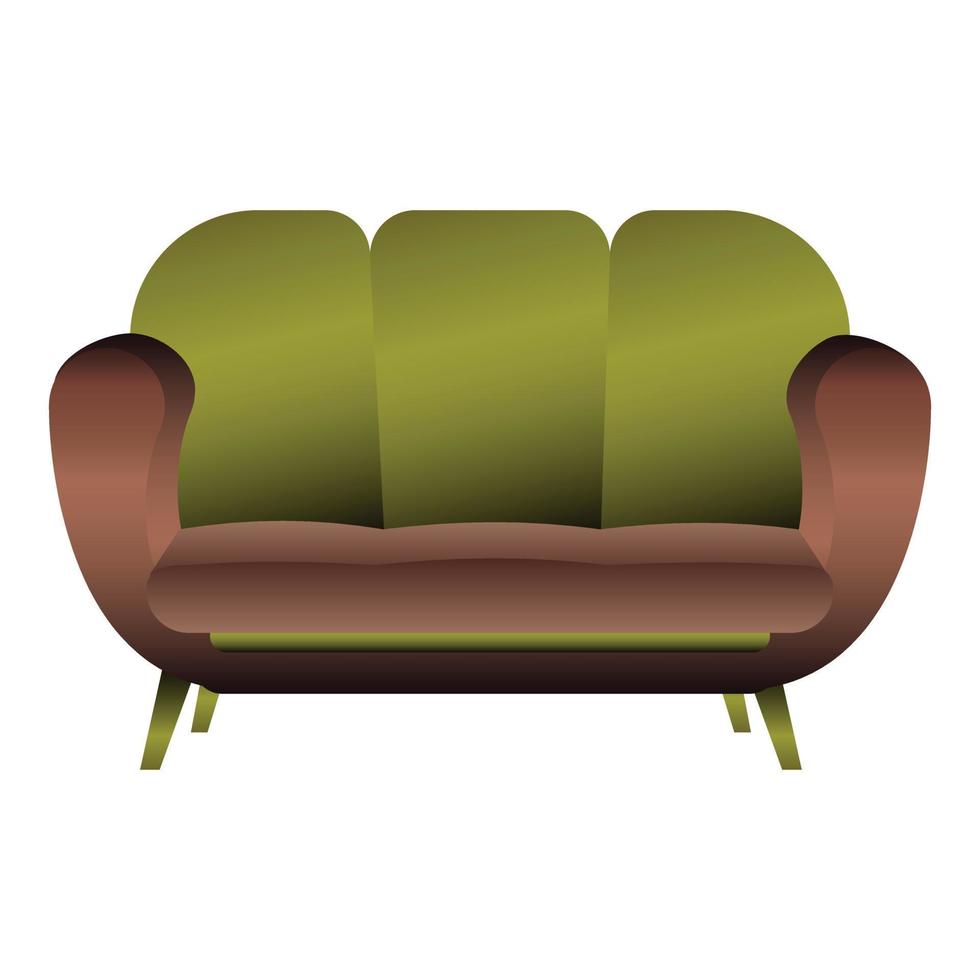 Pillow sofa icon, cartoon style vector