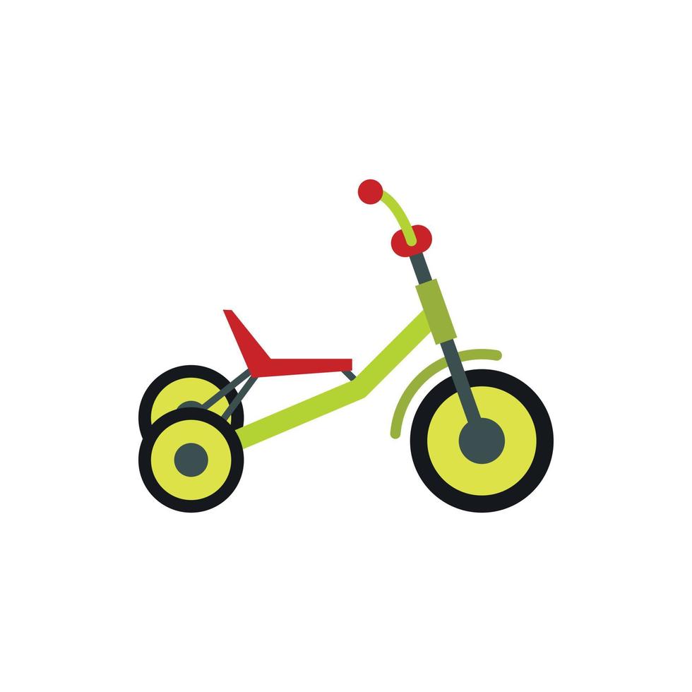 Tricycle icon, flat style vector