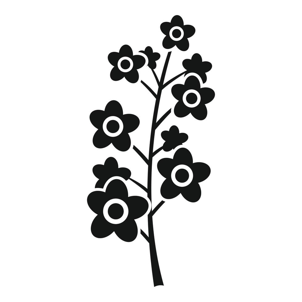 icono de planta de colza, estilo simple vector