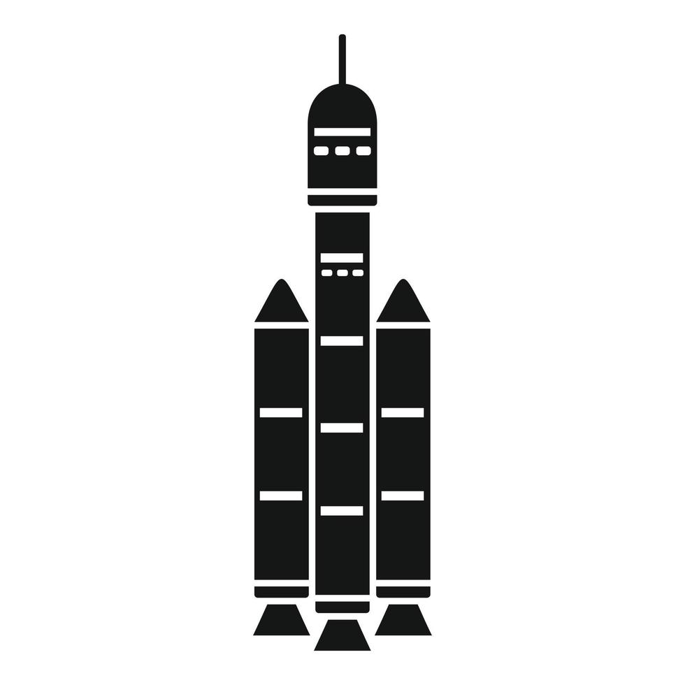 Spaceship icon, simple style vector