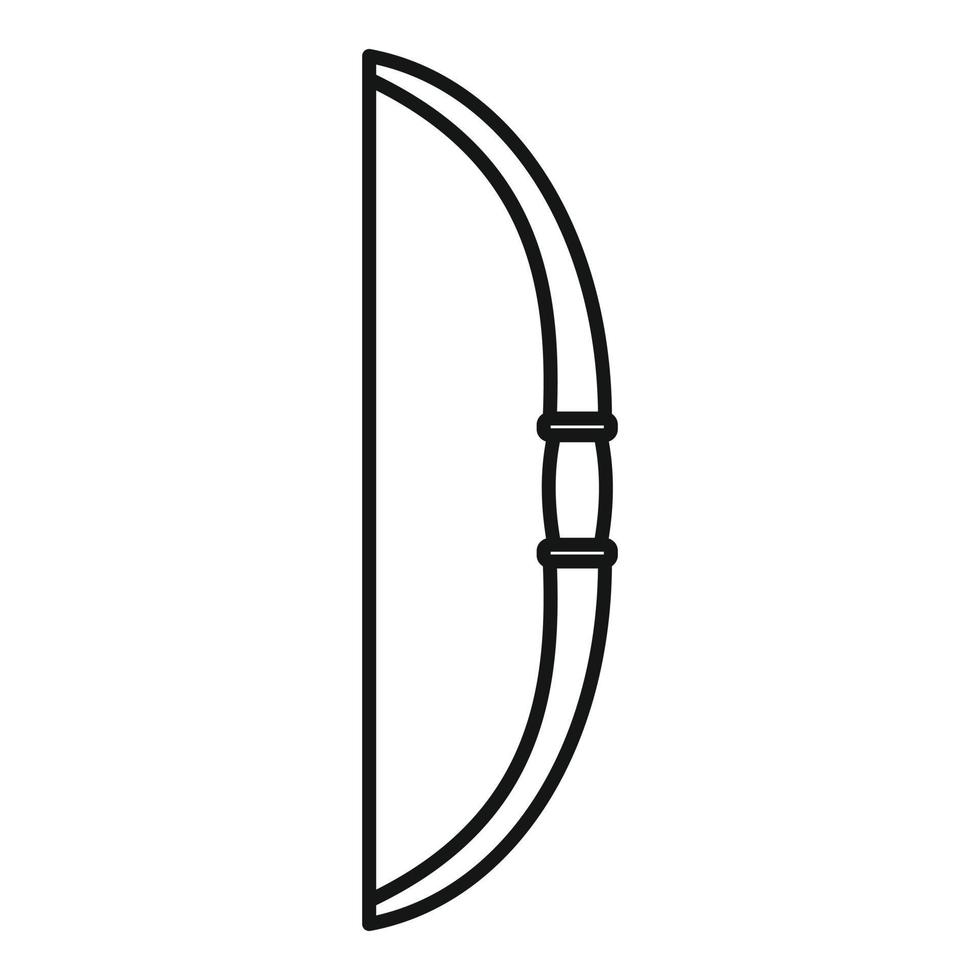 icono de arma de arco, estilo de contorno vector