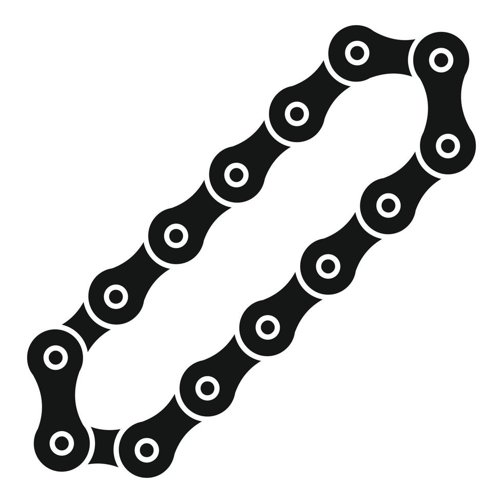 Bike chain icon, simple style vector