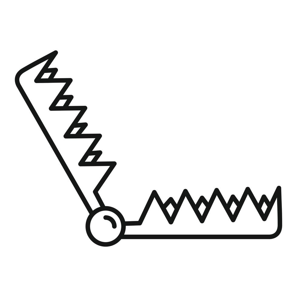 Metal trap icon, outline style vector