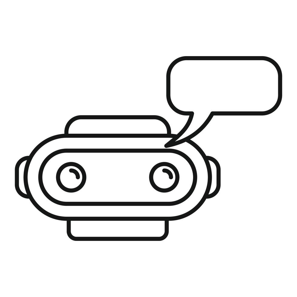 Chatbot sms icon, outline style vector