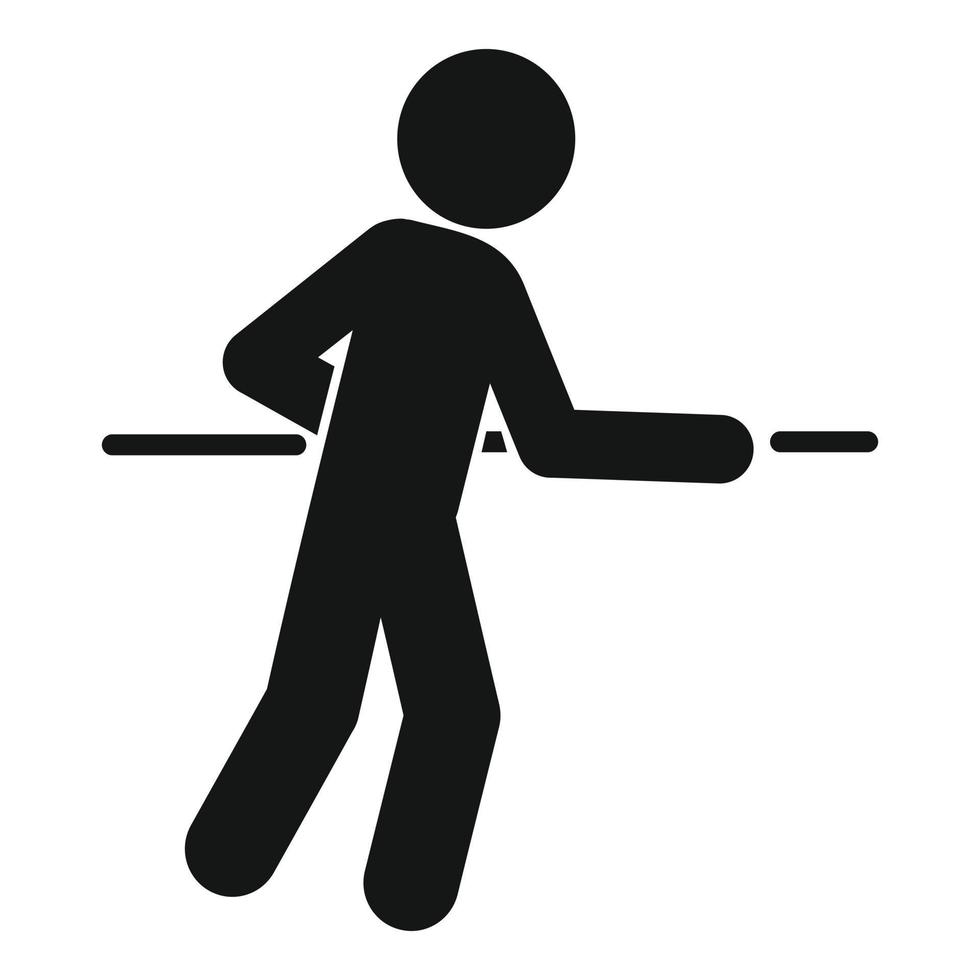Tug of war icon, simple style vector