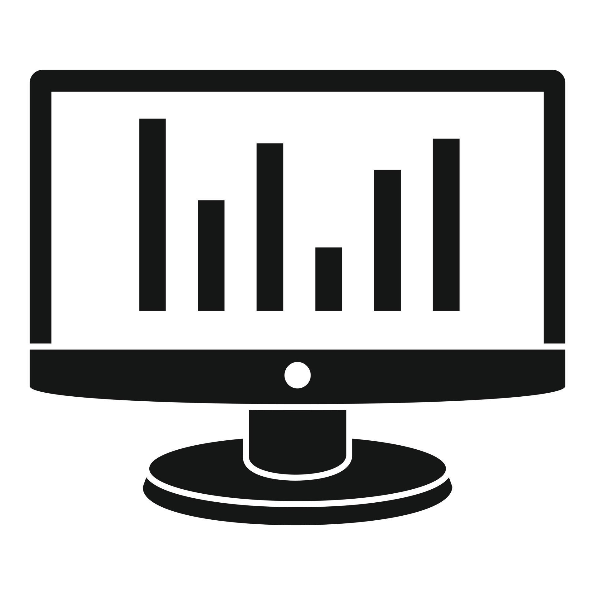 Chart monitor icon, simple style 14443357 Vector Art at Vecteezy