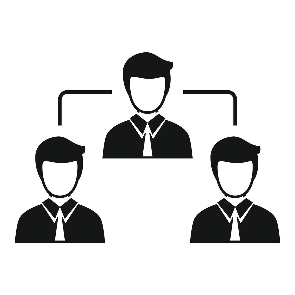Teamwork icon, simple style vector