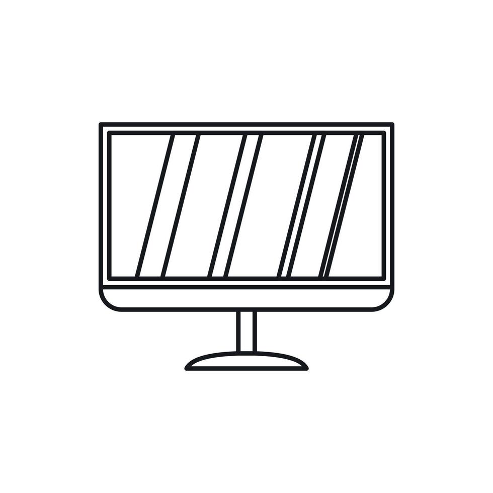 Led tv icon, outline style vector
