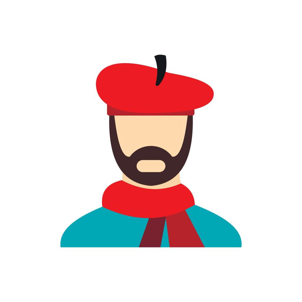 Artist icon in flat style vector