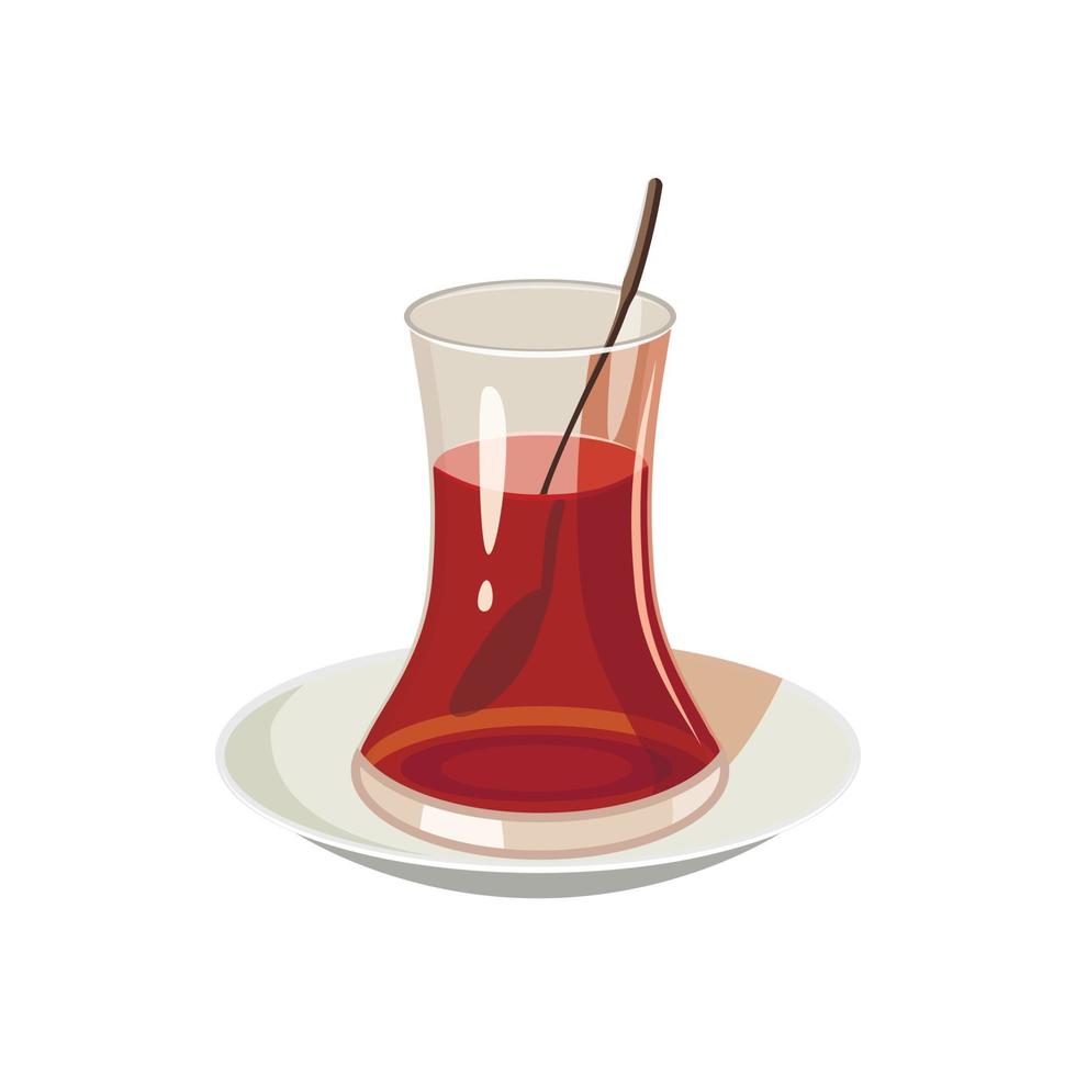 Turkish tea icon in cartoon style vector