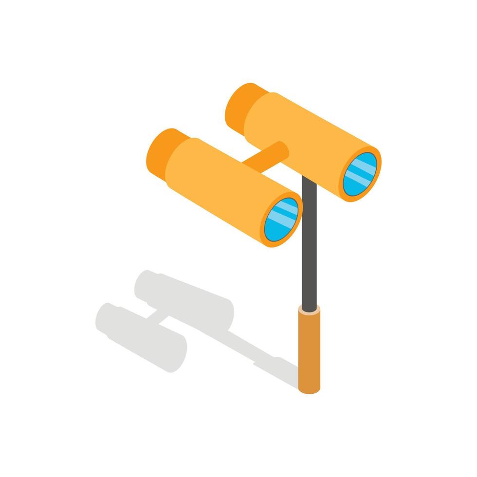 Opera glasses icon, isometric 3d style vector